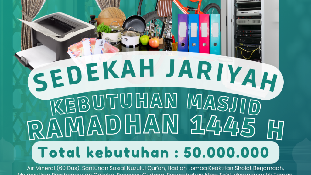 SEDEKAH JARIYAH KEBUTUHAN MASJID AL-HUDA